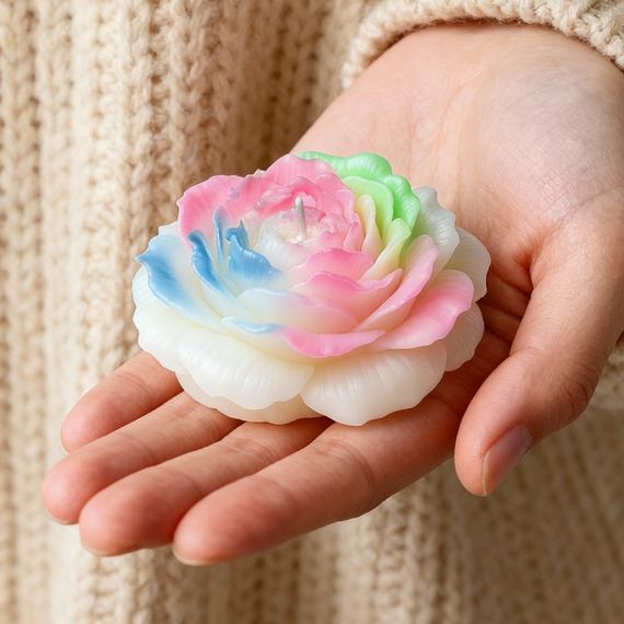 Свеча люминесцентная пион GlowKink низкотемпературная, разноцветная, L sexstyle | Зображення 8