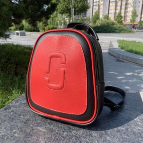 Рюкзак сумка 2 в 1 жіночий міський маленький стильний Червоно-чорний (997)