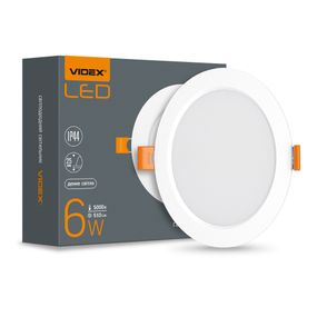 Світильник вбудований LED Videx Back 6W 5000K круглий VL-DLBR-065