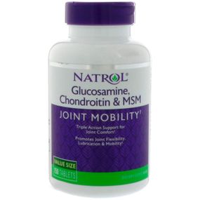 Глюкозамін хондроїтин МСМ, Glucosamine Chondroitin MSM, Natrol, 150 таблеток