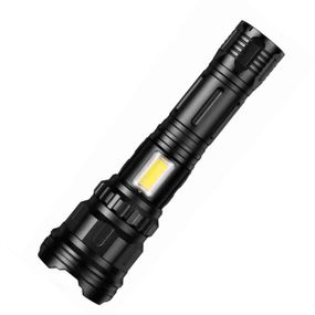 Ручной фонарь YEMAO YM-G708 TG+COB красный свет функция Power Bank аккумулятор 26650 Черный