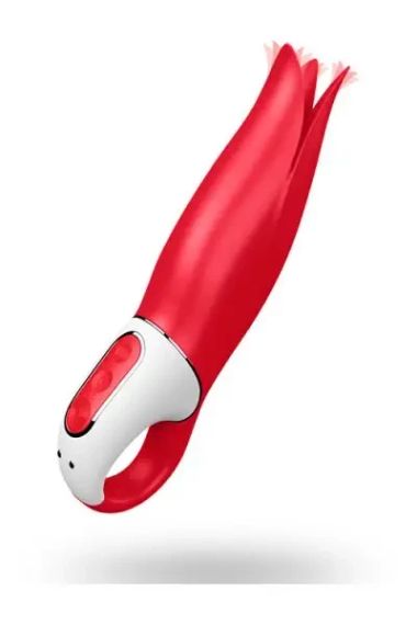 Вибратор в форме Цветка с мягкими лепестками Satisfyer Vibes Power Flower, красный sexstyle | Зображення 2