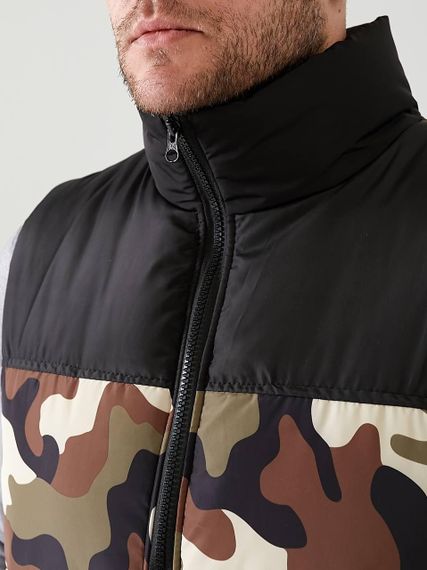 Мужской спортивный костюм на флисе теплый BS1591 цвет черный + хаки, размер XL | Зображення 2