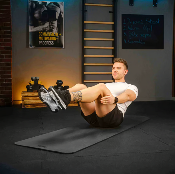Коврик для йоги Trex Sport TX-018NGM NBR 1см 180х60 черный | Зображення 3
