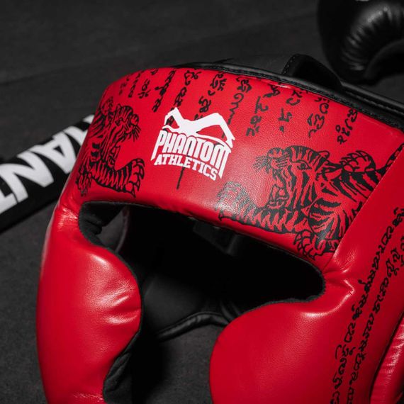 Шолом боксерський  Фантом Muay Thai Full Face Red (капа в комплекті) | Зображення 7
