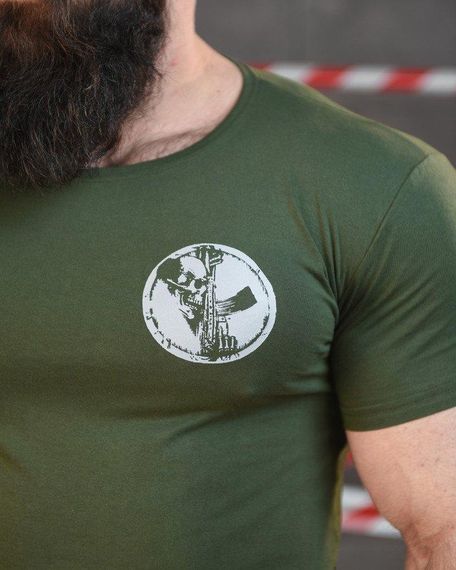 Тактична Бавовняна футболка NECRONIMICON хостер олива НП5203 | Зображення 4