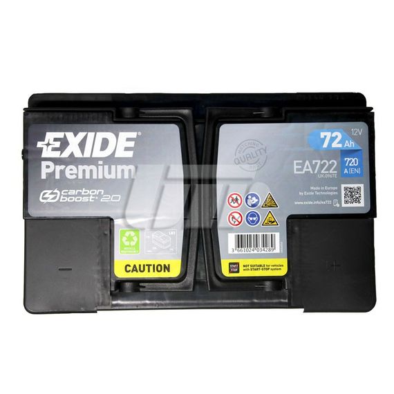 Аккумулятор Exide Premium 72ah 720A | Зображення 1