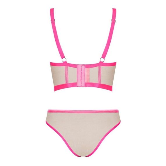 Комплект Obsessive Nudelia top & panties pink S/M | Зображення 5
