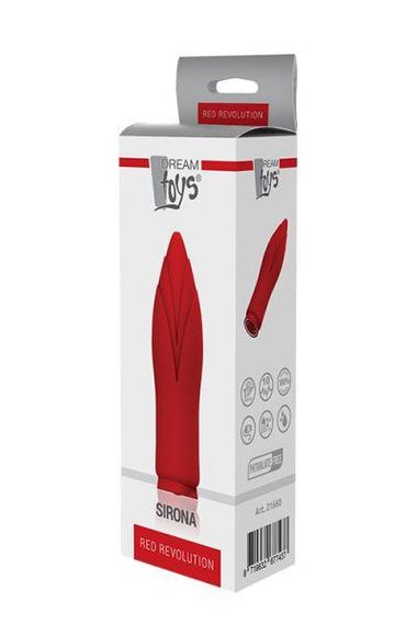 Міні вібратор зі знімною віброкулею, Dream Toys Red Revolution Sirona, червоний Sex Aura | Зображення 2
