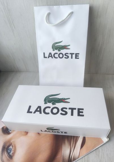 Чоловічий шкіряний подарунковий набір Lacoste двосторонній ремінь black/brown з двома пряжками і гаманець | Зображення 2