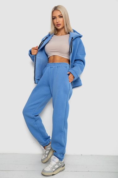 Спортивный костюм женский на флисе, цвет джинс, 238R5715 | Зображення 2