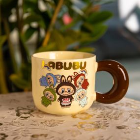 Чашка фарфоровая Labubu 400 (мл) подарочная кружка прикольная чашка для детей на подарок FM-21A