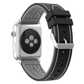 Силиконовый ремешок Primo Color Strip для Apple Watch 38mm / 40mm / 41mm - Black&Grey