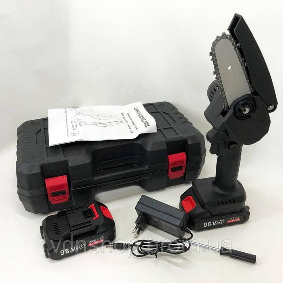 Аккумуляторная пила для подрубки деревьев 10 см, Аккумуляторная пила цепная с зарядным устройством YI-28 | Зображення 2