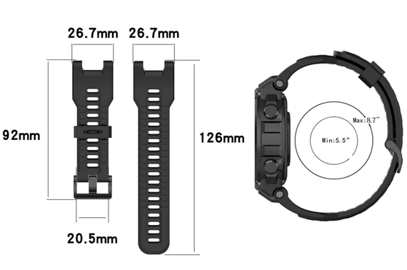 Силіконовий ремінець Primolux для смарт годинника Xiaomi Amazfit T-Rex (A1918) / T-Rex Pro (A2013) - Purple | Зображення 4