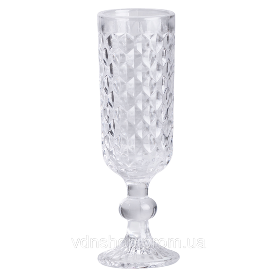 Набор бокалов для шампанского 6 штук 160 мл стеклянные HP-19-103 | Зображення 1