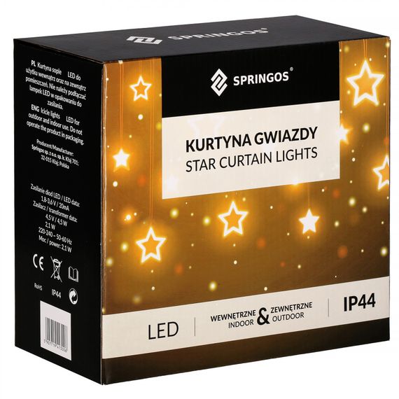 Гірлянда бахрома вулична (зовнішня) Springos 2 м 92 LED CL4018 Mix | Зображення 1