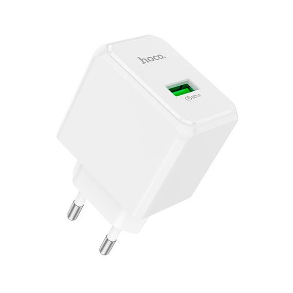 СЗУ 110-240V HOCO CS12A 1xUSB, 18W, White, Blister | Зображення 2