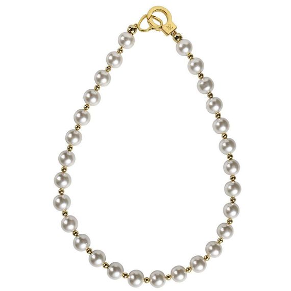Жемчужный ошейник с поводком LOCKINK Pearl Collar & Leash Set Sex Aura | Зображення 2
