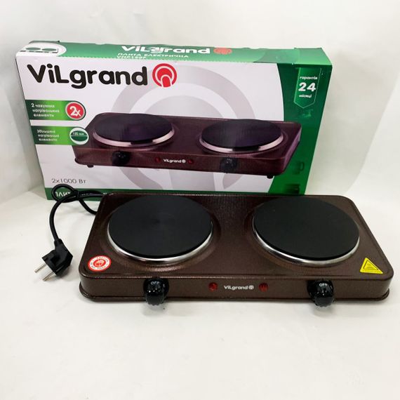 Настільна плита електрична ViLgrand VHP152F. Колір: коричневий | Зображення 3