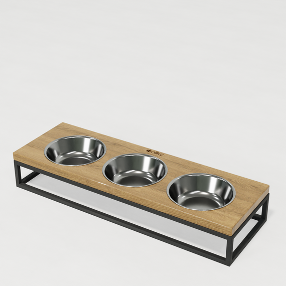 Миски на підставці для котів та маленьких собак Hollky Base Bar (3 × 0,45 л) Bar-54187-GRNT | Зображення 1