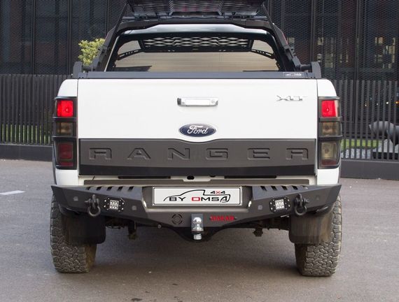 Усиленный задний бампер Dakar Чёрный, под сенсор, с подсветкой для Ford Ranger 2011-2022 гг | Зображення 3