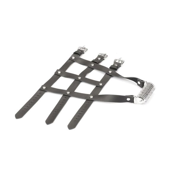 Шкіряна портупея для гомілкостопу зі шпорами Liebe Seele Leather High Heel Ankle Harness Silver Sex Aura | Зображення 3