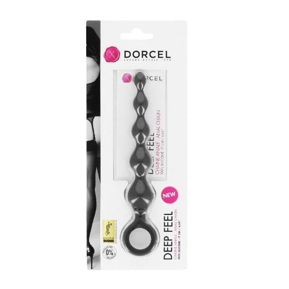 Анальний ланцюжок Dorcel Deep Feel, силікон, макс. діаметр 2,5 см, пружна | Зображення 1