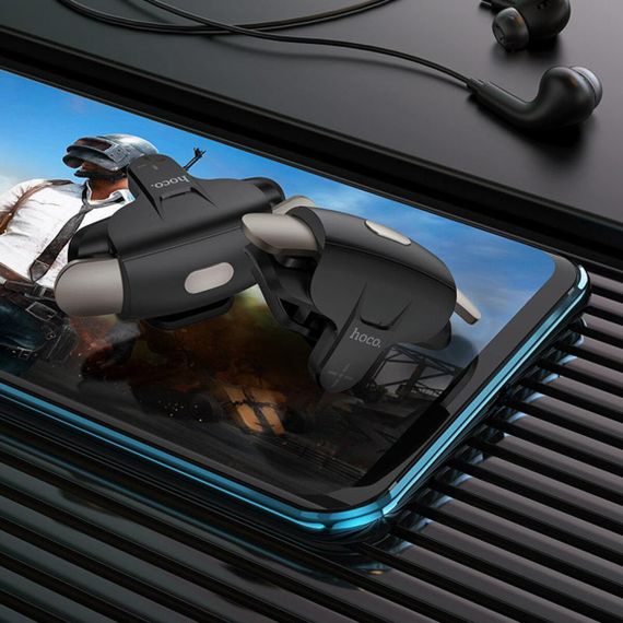 Ігровий контролер HOCO GM6 Wild wolf pulse mobile game button Black Metal Gray | Зображення 4