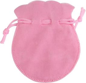 Подарочный бархатный мешочек Round - Pink