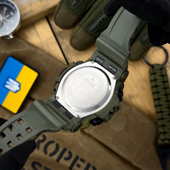Чоловічий годинник Awarder 004 Тризуб срібло Camo Green | Зображення 2