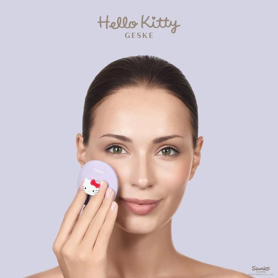 Щетка для лица GESKE Facial Brush 3в1 by Hello Kitty с держателем purple, Фиолетовый | Зображення 3