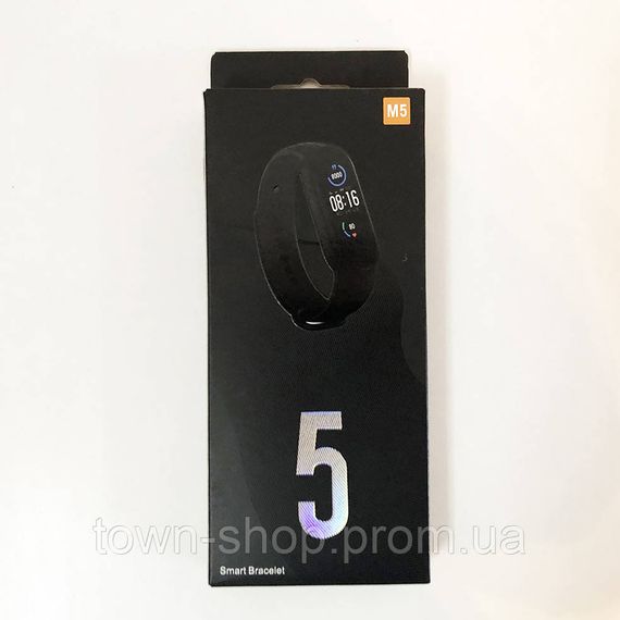 Фитнес браслет Smart Watch M5 Band Classic Black смарт часы-трекер. Цвет: красный | Зображення 2