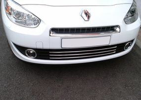 Накладки на решітку бампера (2009-2013, нерж) для Renault Fluence рр