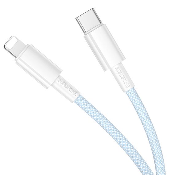 Дата кабель Borofone BX117 Source Type-C to Lightning 27W (1m) Blue | Зображення 1