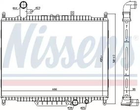 Радіатор охолодження двигуна LAND ROVER, NISSENS (64332)