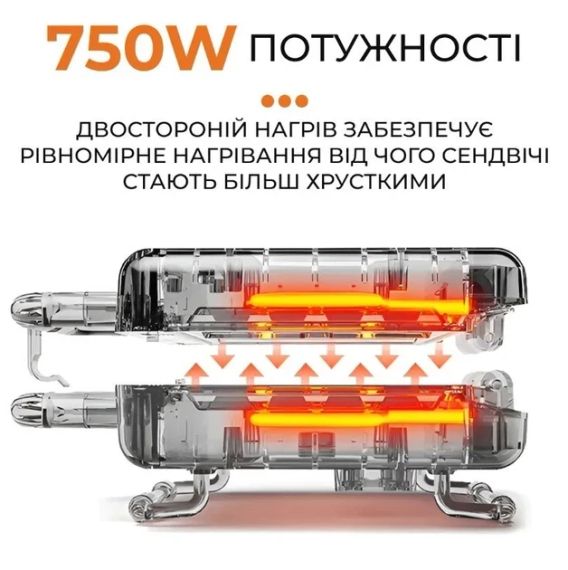 Мультимейкер 6 в 1 750 Вт Sokany SK-908 зі змінними формами для вафель, горішків, печива та страв на грилі | Зображення 8