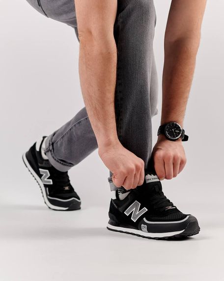 Кросівки чоловічі N3ew B3alan3ce 574 TP2 Black White Reflective , В'єтнам 42 26.5 | Зображення 4