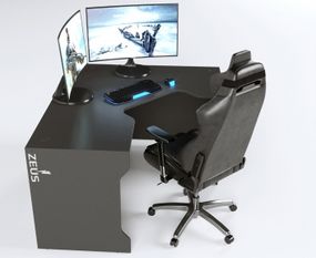 Стол геймерский ZEUS TRON-2 Stalker черный