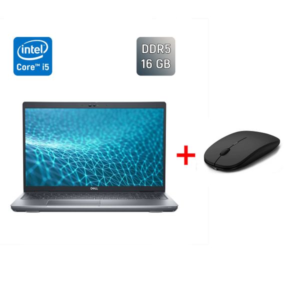 Ноутбук Dell Latitude 5531 / 15.6" (1920x1080) IPS / Intel Core i5-12500H (12 (16) ядер по 3.3 - 4.5 GHz) / 16 GB DDR5 / 256 GB SSD / Intel Iris Xe Graphics eligible / WebCam / HDMI б/в + Подарунок Бездротова миша / USB