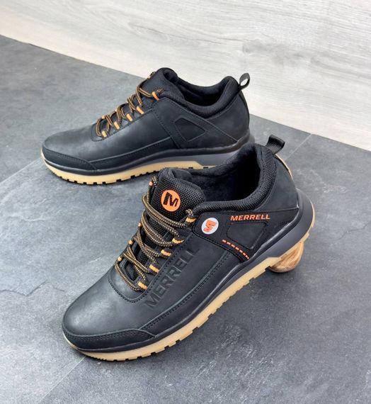 Кросівки демісезонні Merrell з натуральної шкіри чорні | Зображення 1