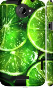 Чохол на HTC One X Зелені часточки лимона "852c-42-2448"