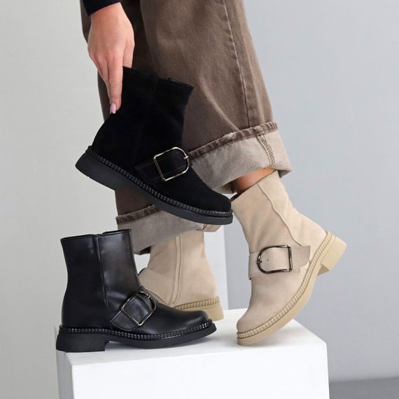 Стильні замшеві черевики з утеплювачем низький хід | Зображення 9