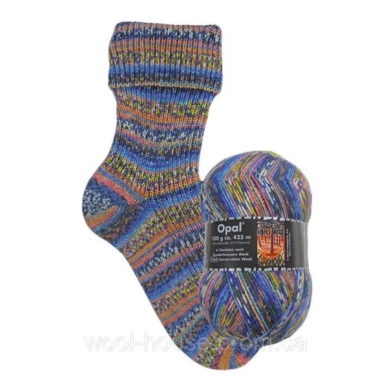 Шкарпеткова пряжа Opal Sockenwolle, серия Hundertwasser, 3201