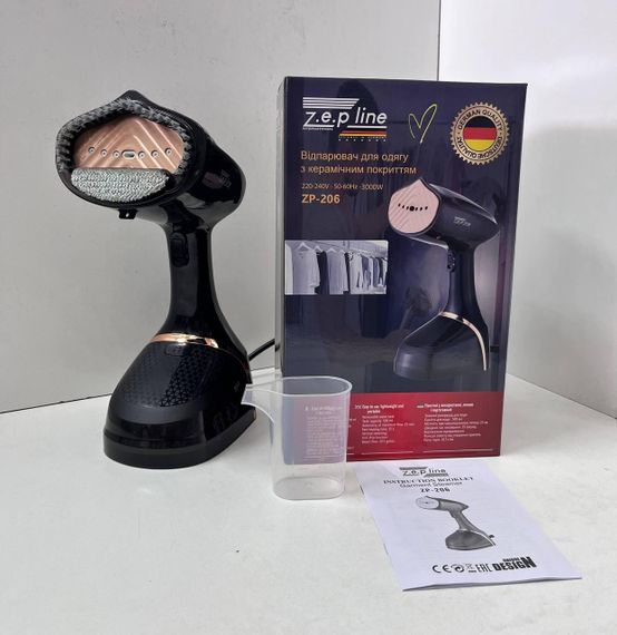 Відпарювач для одягу з керамічним покриттям Zepline ZP-206 Чорний | Зображення 1