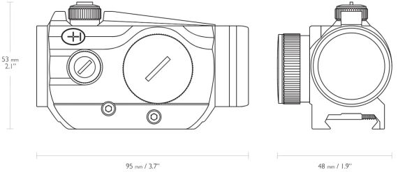 Приціл коліматорний Hawke Vantage 1x25 - Weaver. Сітка 3 MOA Dot | Зображення 2