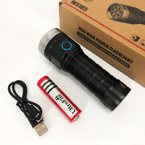 Небольшой ручной фонарь, Фонарь для дома с зарядкой от розетки Мощный тактический светодиодный TL-56 | Зображення 6