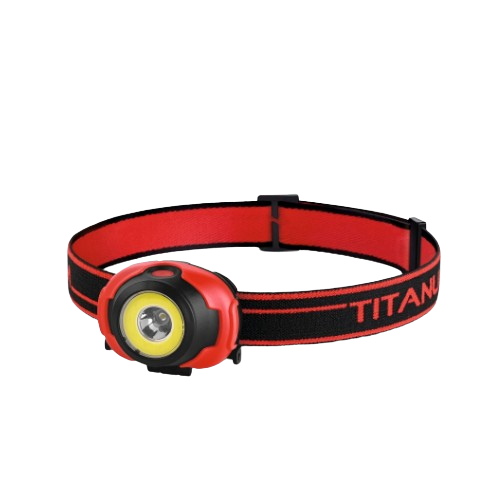 Ліхтарик LED налобний 100Lm 6500К 3*AAA червоний/чорний TLF-H02 Titanum | Зображення 2