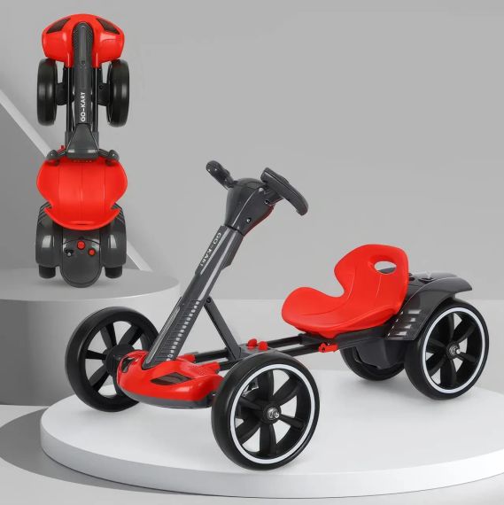 Детский электромобиль Go-Kart / Красный Электрокарт с EVA колесами / Максимальная скорость 6 км/ч HL-B6 | Зображення 1