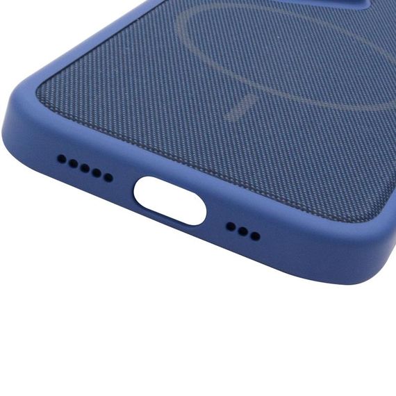 Чохол PC Textile Hybrid with Magnetic Fit для Apple iPhone 17 (6.3") Blue | Зображення 4